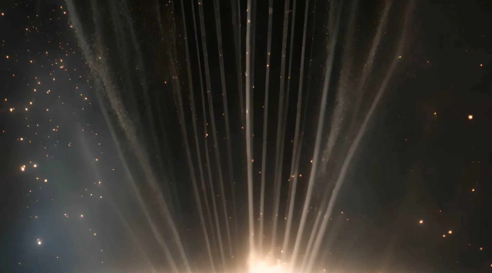 Celestial Event Horizon with Brilliant Light Beams Backdrop Video